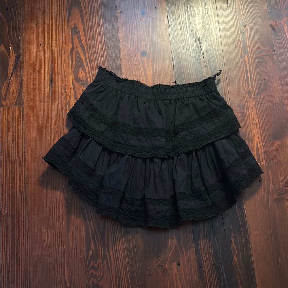 Elegant Black Layered Skirt